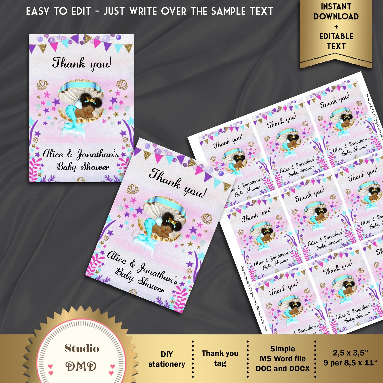Printable Baby Shower Thank You Tags Favor Tags Little - Etsy