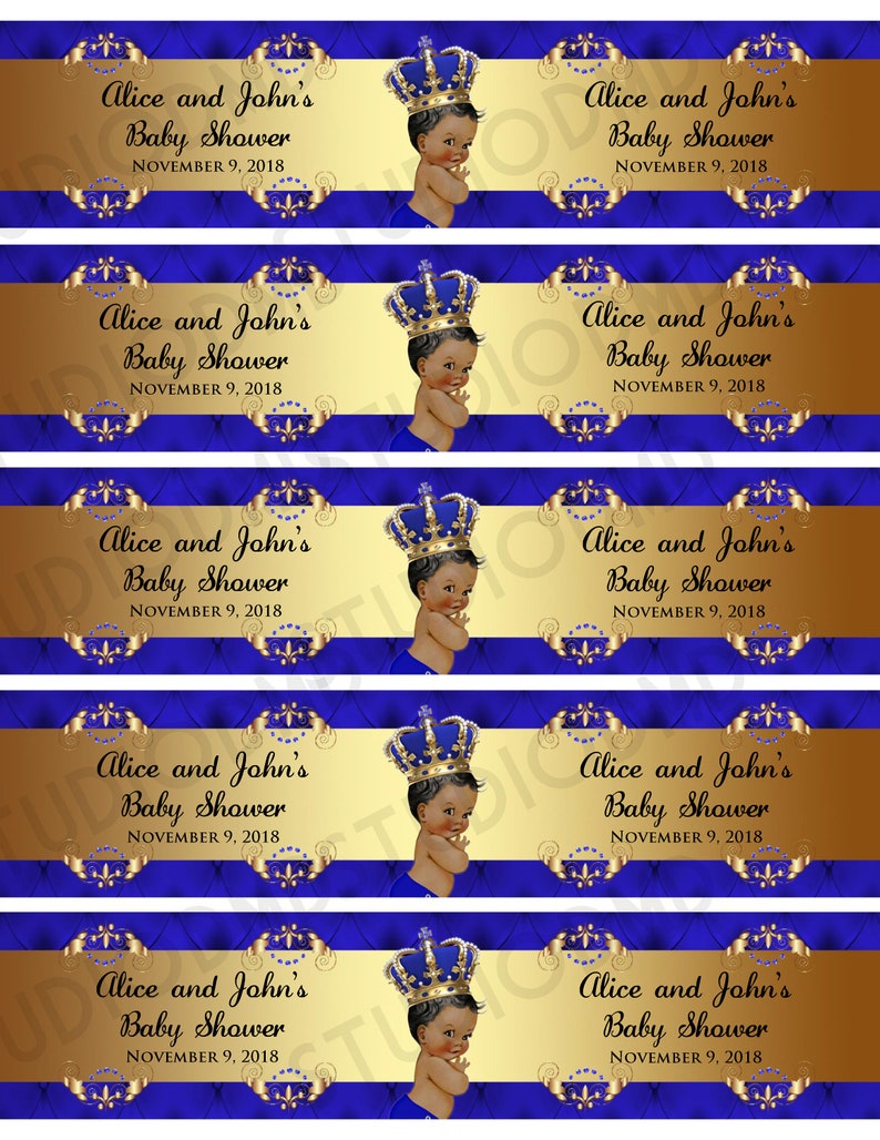 printable baby shower water bottle labels royal baby shower etsy