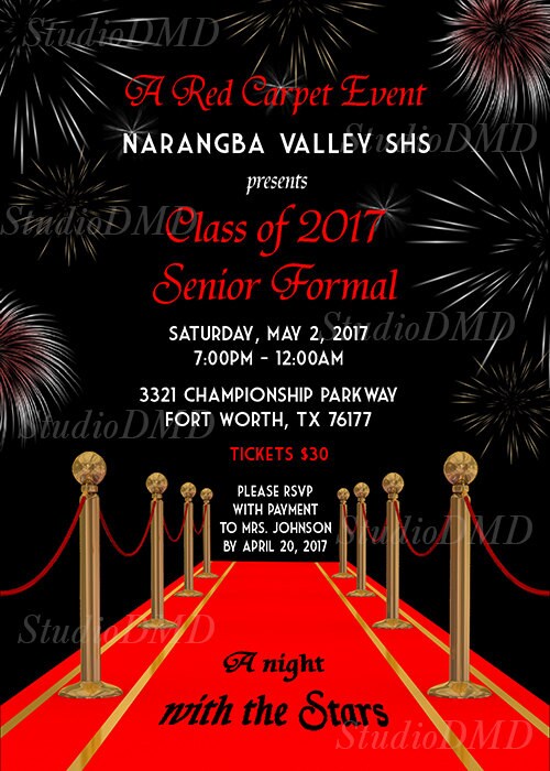 Printable Red Carpet Prom Invitation Red Carpet Affair Etsy