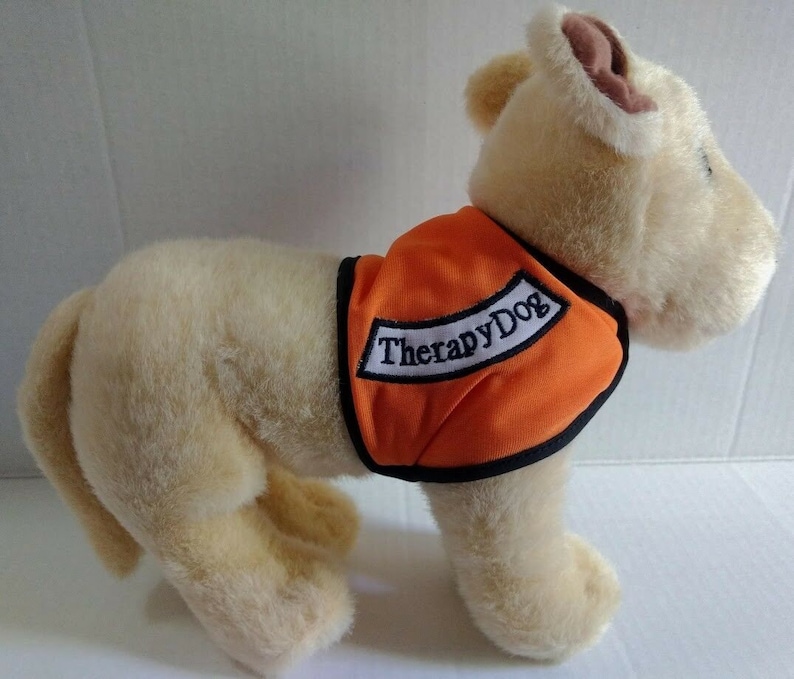 Baxter Therapy Dog Puppy Plush Toy Service Vest Stuffed Animal Etsy