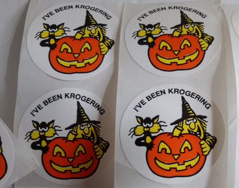 Vintage I've Been Krogering Kroger's Halloween Sticker Etsy