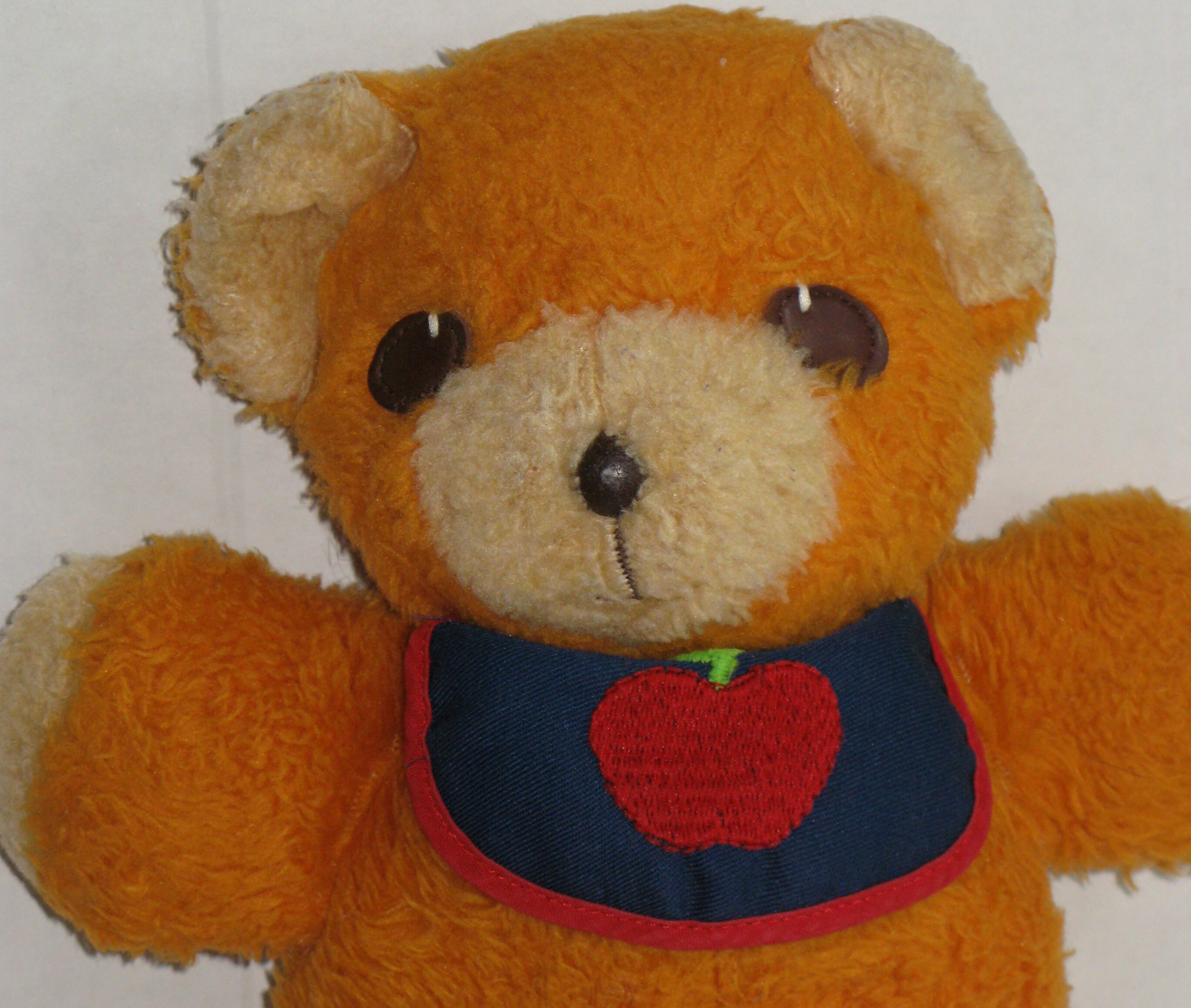 fisher price teddy bear with apple bib