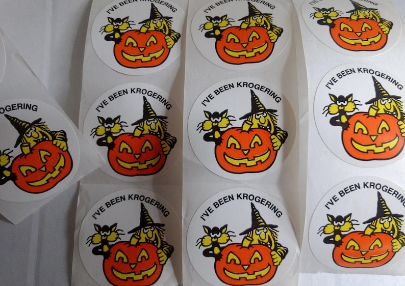 Vintage I've Been Krogering Kroger's Halloween Sticker Etsy