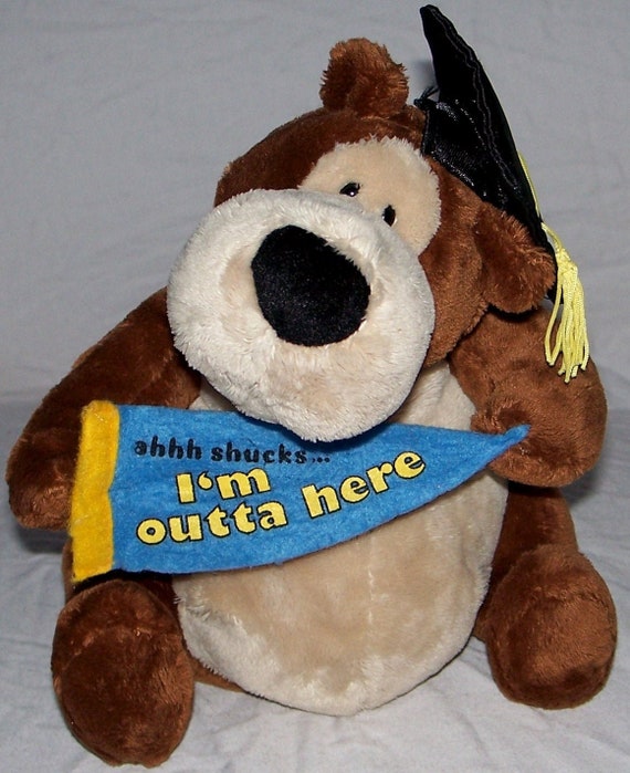 stuffed animal graduation cap