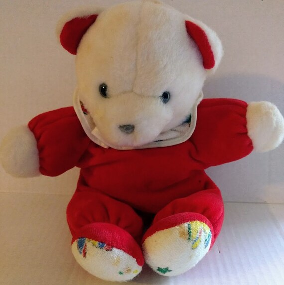 tiny treasures knitted bear comforter