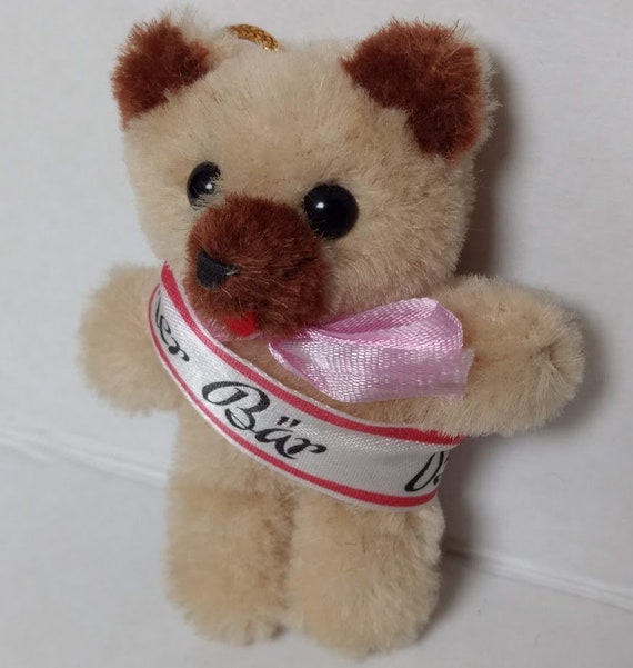 Vintage Say Berliner Bar Berlin Bear Teddy Mini Plush Toy Sash Etsy