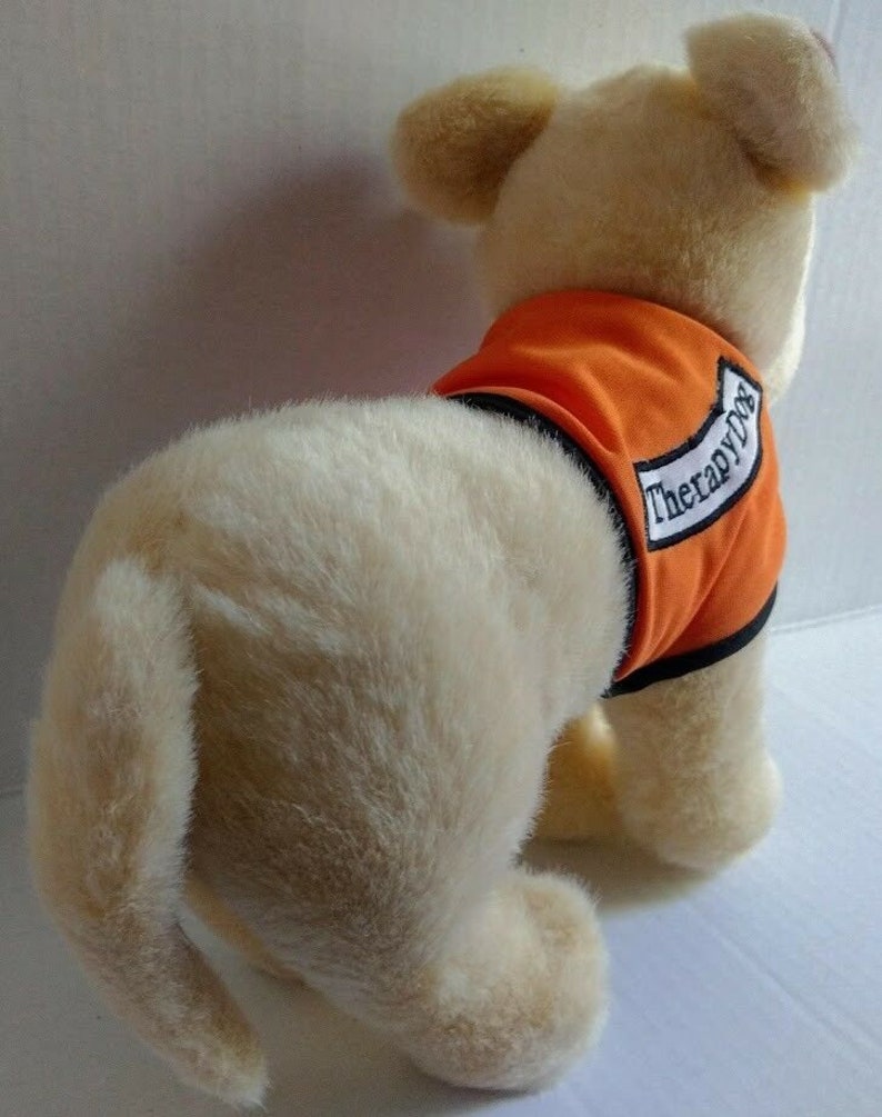 Baxter Therapy Dog Puppy Plush Toy Service Vest Stuffed Animal Etsy