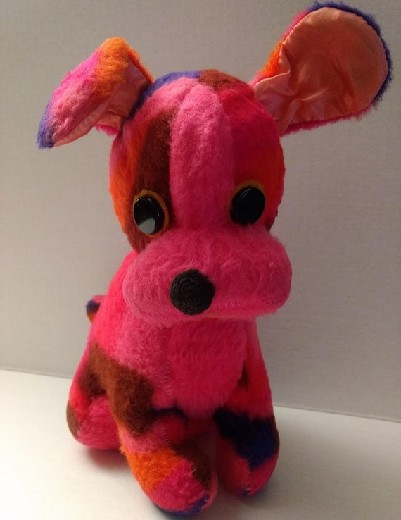 pink dog plush