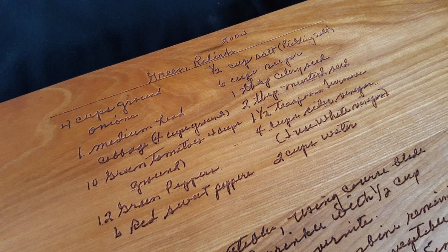 Handwritten Recipe Board - Custom Engraved Cutting Board - Personaliz…