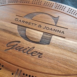 Personalized Cribbage Board, Custom Cribbage Board, Couples Gift, Engraved Cribbage Board, Board Game, Game Night, Wedding Gift, Last Name