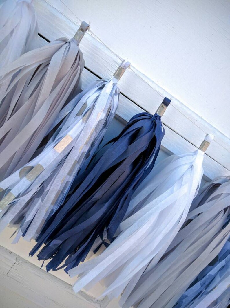 Nautical Tassel Garland Elephant Themed Tassel Garland Navy Etsy