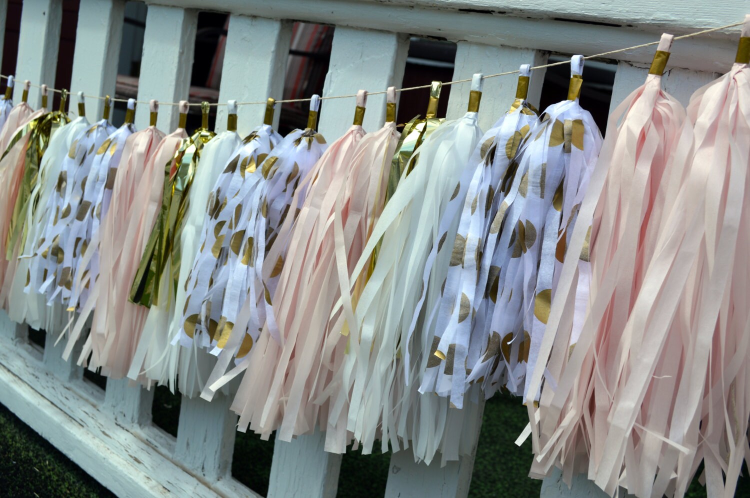Baby Girl Shower Tassels Girl Nursery Decor Pink and Gold - Etsy