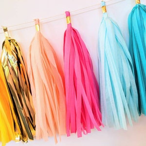 Rainbow tassel garland, rainbow banner, home office decor, dorm decor, balloon tail tassels, photo backdrop, cakesmash, image 3