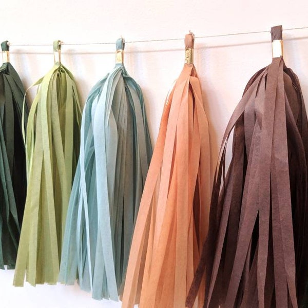 Wild One Tassel Garland: Earth Tone Party Decor