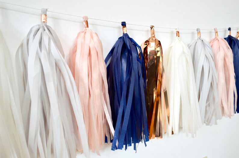 Dorm room wall decor rose gold tassel garland dorm room Etsy