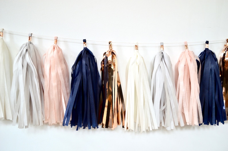 Dorm room wall decor rose gold tassel garland dorm room Etsy