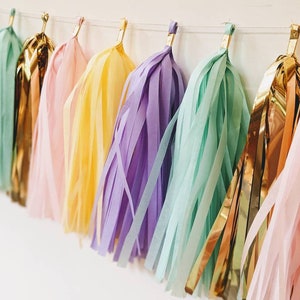 Spring pastel tassel garland, Ice cream party decor, Sweet One theme, ice cream tassel garland, Easter wall decor, Spring fling decor image 5