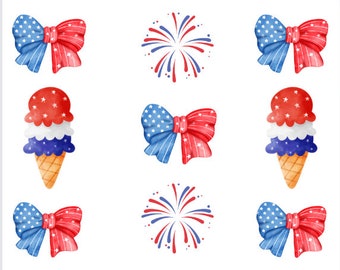 Patriótico, 4 de julio, Fuegos artificiales, Helado, Imagen PNG DESCARGA INSTANTÁNEA