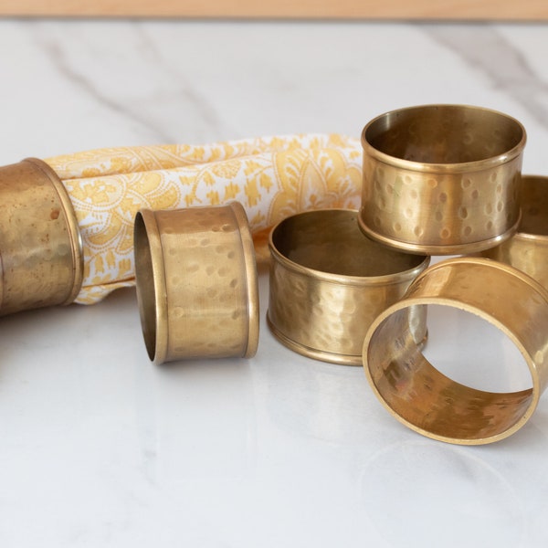 Brass Napkin Rings Etsy