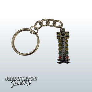 Porte-clés avec breloque légère de mise en scène Drag Tree - Bijoux de course Fastlane Jewelry