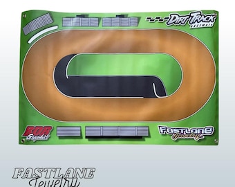 Dirt Track RaceMat Oval Racetrack Kid's Play Mat