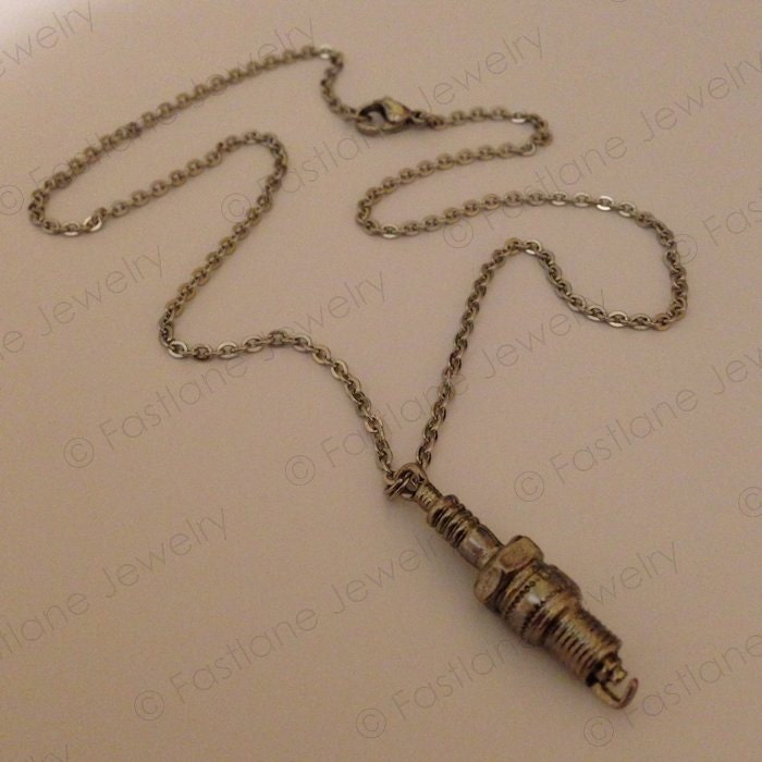 Spark Plug Pendant Charm Necklace- Racing Jewelry by Fastlane Jewelry