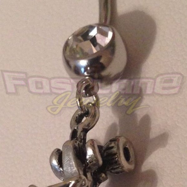 Four Wheeler / ATV / Quad Charm Belly Button / Navel Ring- Racing Jewelry by Fastlane Jewelry