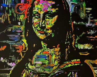 Mona Lisa Original Acrylic Painting on Canvas – Modern Pop Art Wall Art, 16x20, Ready to Ship, Unique Home Decor Gift for Her
