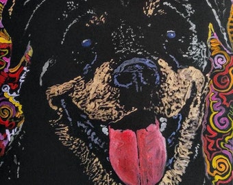 CUSTOM Pet Portrait Painting from Photo by Matt Pecson Custom Dog Portrait