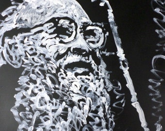 Chinese Art Asian Wall Art by Matt Pecson MADE TO ORDER Black and White Art Feng Shui Home Decor Room Decor