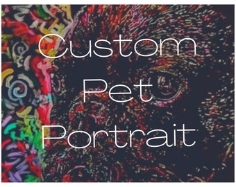 Dog Portrait CUSTOM Pet Portrait Painting from Photo on Canvas by Matt Pecson Best Selling Items Gifts for Him Her