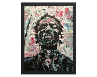 African Maasai Warrior Hunter Wall Art Print Framed Wall Art, Afrocentric Wall Art, Home Office Decor, Gifts for Him