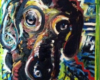 Personalized Pet Portrait CUSTOM Painting on Canvas by Matt Pecson