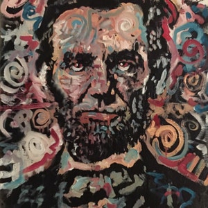 Abraham Lincoln Original Painting on Canvas by Matt Pecson MADE TO ORDER American President Americana Civil War Husband Gift for Men