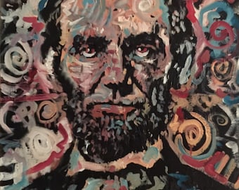 Abraham Lincoln Original Painting on Canvas by Matt Pecson MADE TO ORDER American President Americana Civil War Husband Gift for Men