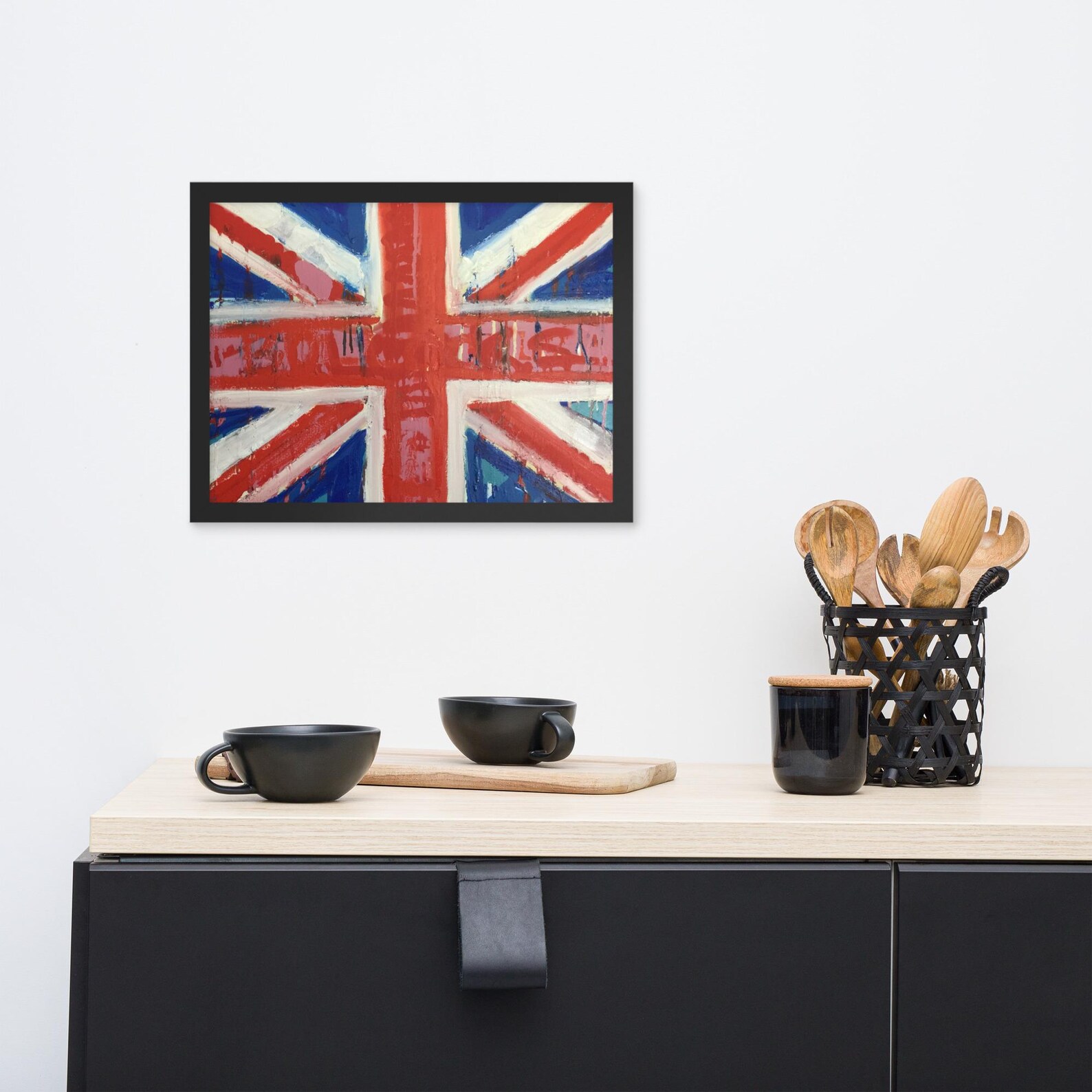 British Union Jack Flag Art Print Bollocks Framed Print by Matt Pecson ...