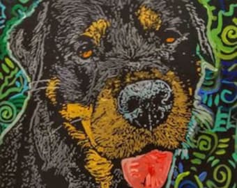 CUSTOM Pet Portrait by Matt Pecson Custom Painting Dog Portrait Cat Portrait Gift for Men Gift for Women