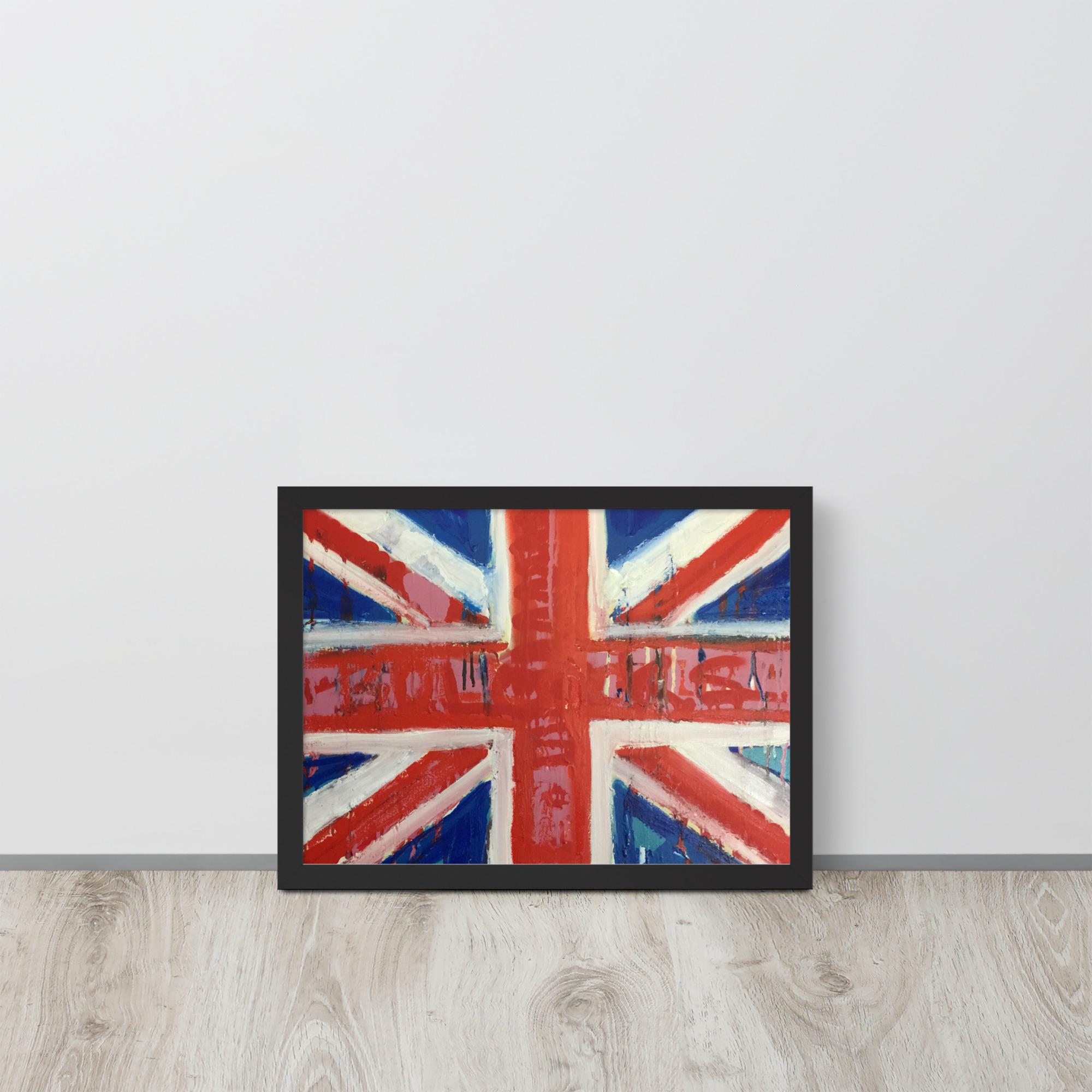 British Union Jack Flag Art Print Bollocks Framed Print by Matt Pecson ...