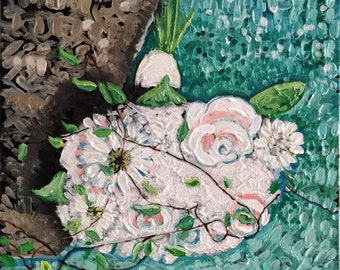 CUSTOM Bridal Bouquet Painting by Matt Pecson Wedding Bouquet Personalized Gift Wedding Gifts