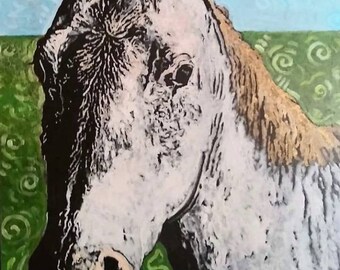 CUSTOM Pet Horse Portrait Painting on Canvas from Photo by Matt Pecson Farmhouse Decor Best Selling Items Equestrian Gifts Horse Gifts