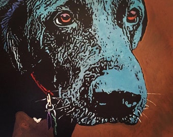 CUSTOM Pet Memorial Wall Art Custom Pet Portrait Painting Dog Portrait Cat Portrait