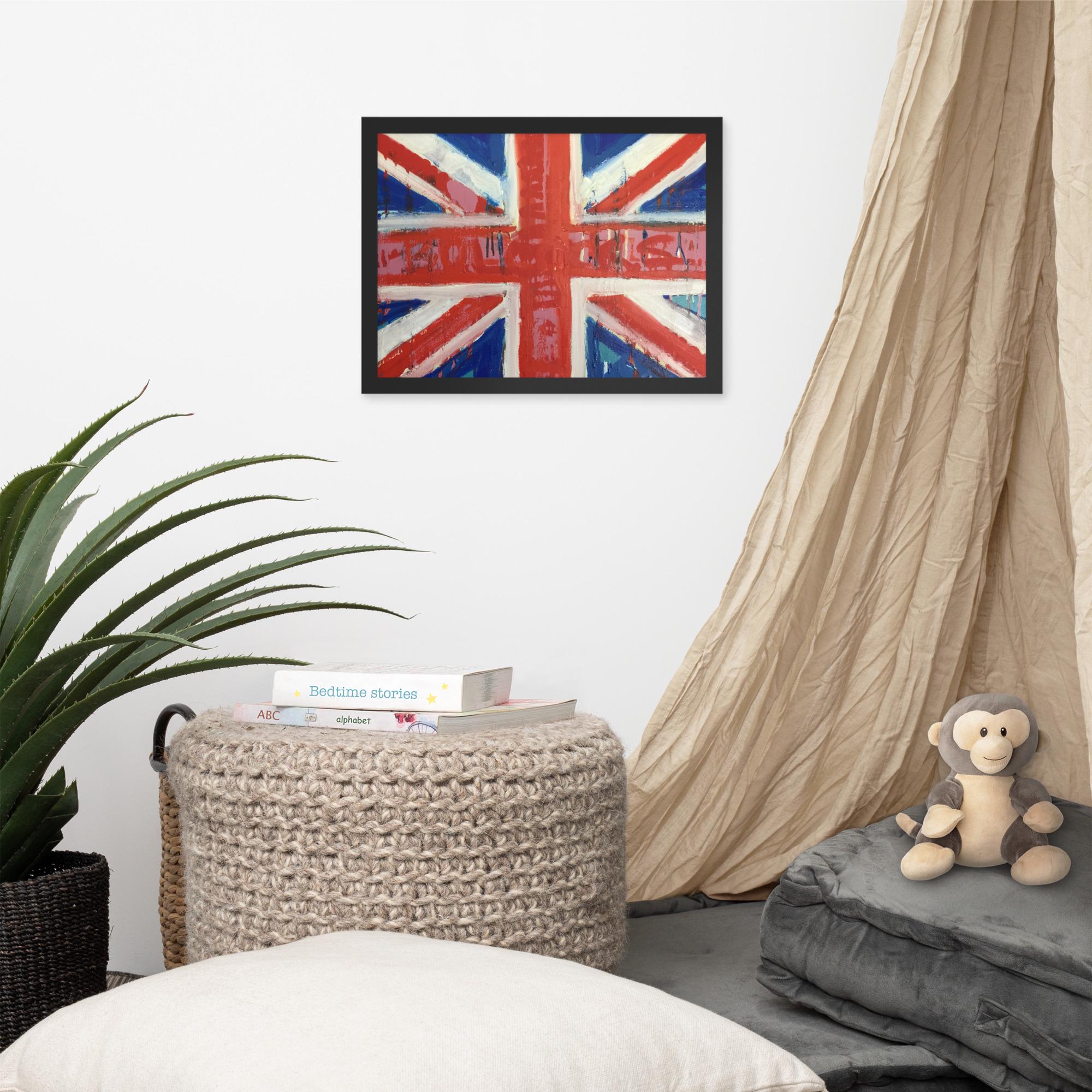 British Union Jack Flag Art Print Bollocks Framed Print by Matt Pecson ...
