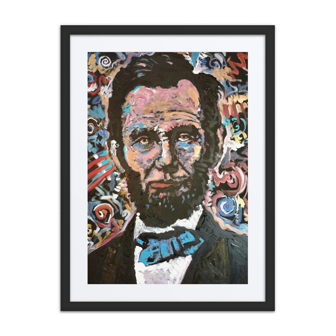 Abraham Lincoln Framed Poster, Civil War Era Portrait, American Decor ...