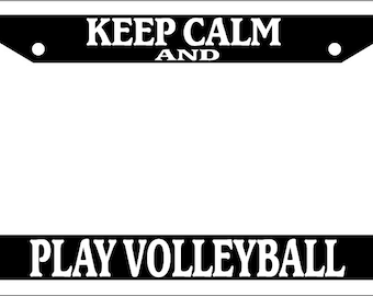 Keep Calm And Play Tennis License Plate Frame Tag Holder