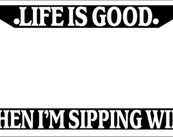 LIFE IS GOOD WHEN I/'M AT THE BEACH License Plate Frame