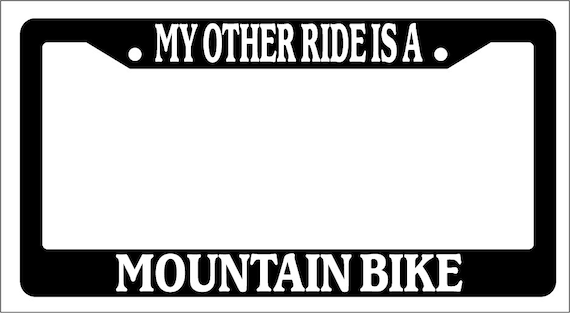 Chrome License Plate Frame My Other Ride Is A Horse Auto Accessory Novelty