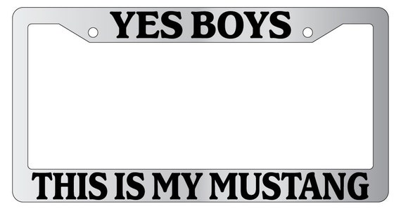 Black License Plate Frame Yes Boys This Is My 4x4 Pink Auto Accessory Novelty