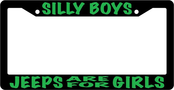 Chrome METAL License Plate Frame SILLY BOYS MUSTANGS ARE FOR GIRLS PINK Auto