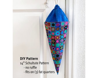 DIY PATTERN - 14" Schultüte using Fabric (No Ruffle)