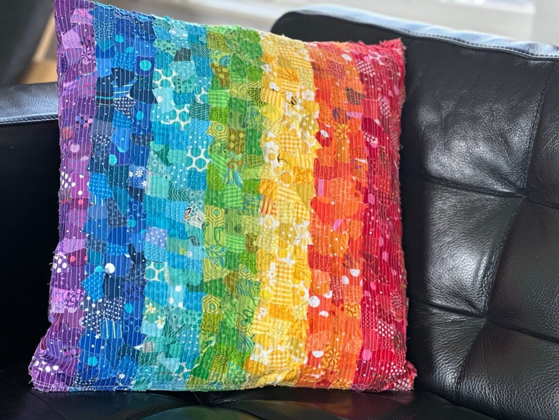 Mosaic Rainbow Accent Pillow Cover 15 image 1